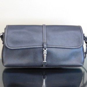 Coach Black Leather Clutch Baguette G2J-7573